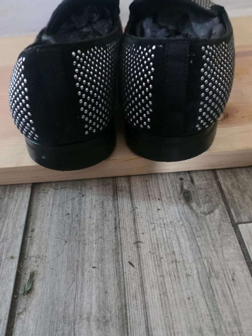 Stacy Adams Swagger Black Silver Studded Loafers Men’s 13 M